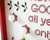 BRUBAKER Christmas Countdown Calendar - Wooden Board with Calendar Sheets - White with 6 LED Lights - 11 x 1.57 x 14 inches