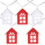 10 B/O LED Warm White Metal House Christmas Lights - 6.5' Clear Wire