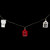 10 B/O LED Warm White Metal House Christmas Lights - 6.5' Clear Wire