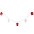 10 B/O LED Warm White Metal House Christmas Lights - 6.5' Clear Wire