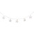 10 B/O LED Warm White Clear Star and Yarn Christmas Lights - 4.5' Clear Wire