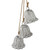 Fluted Bell Trio Christmas Decorations - 20" - White - Set of 2