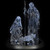 LED Lighted Acrylic Holy Family Nativity Scene on Mirror Christmas Decoration - 17"