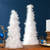 Layered Wispy Feather Cone Tree Christmas Decoration - 19.5" - Winter White