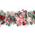 Heavily Flocked Pine with Candy Cane Striped Bows Artificial Christmas Garland - 6' x 8" - Unlit